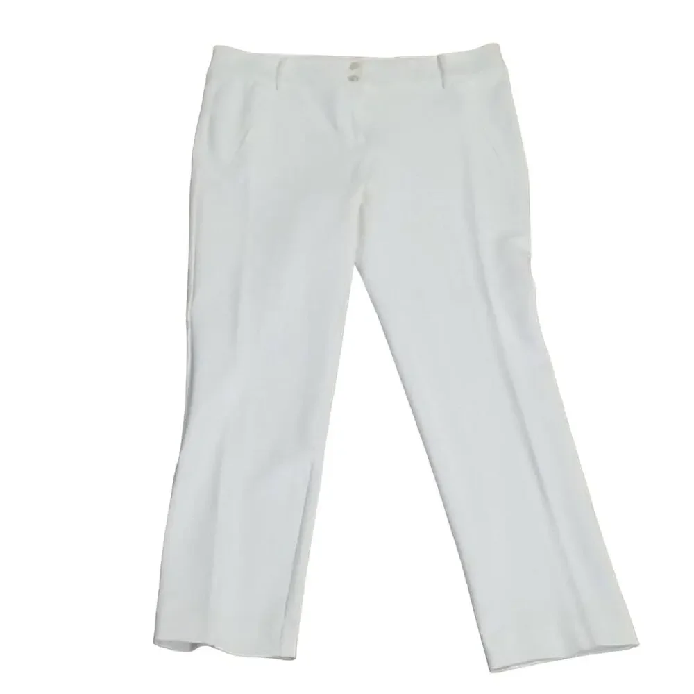 NWT Anne Klein White Slim Ankle Pants - Picture 1 of 10